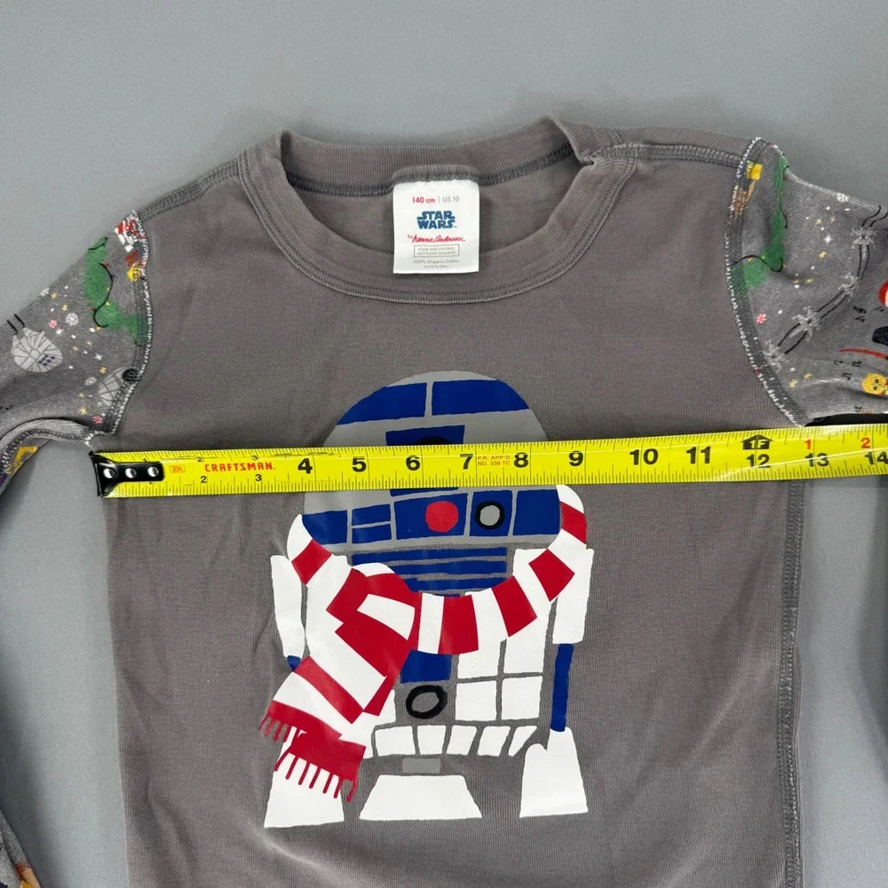 Unisex Hanna Anderson Star Wars R2-D2 Holiday Pajama Set Kids 10 Organic Cotton
